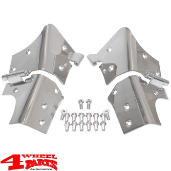 Windshield Hinge Set Stainless Steel Wrangler TJ year 97-06