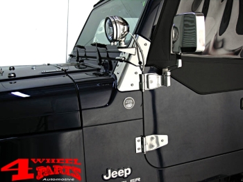 Windshield Light Brackets Stainless Steel Wrangler TJ year 97-06