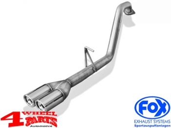Sport Endrohrsystem Edelstahl 2x 80mm TÜV Toyota Hilux III Bj. 07-11 Double Cab