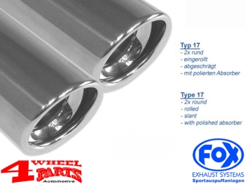 Sport Endrohrsystem Edelstahl 2x 80mm TÜV Toyota Hilux III Bj. 07-11 Double Cab