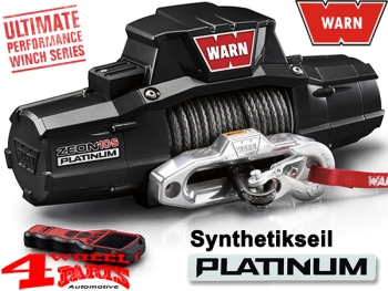 Seilwinde WARN ZEON 10-S PLATINUM 4536kg 12V Funkbedienung mit Synthetik Seil