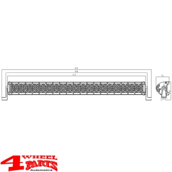 LED Light Bar Headlamp 32" - 81,3 cm 180 Watt for 12 or 24 Volt