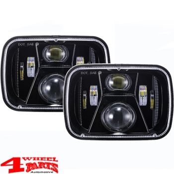 LED Scheinwerfer Paar Black Wrangler YJ 87-95 US
