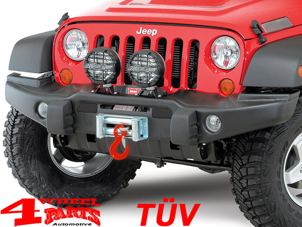 Front Winch Bumper Tubeless AEV Steel Black powder coated Jeep Wrangler JK  year 07-18 | 4 Wheel Parts