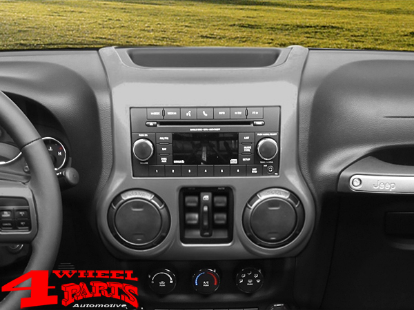 Charcoal Brushed Center Radio Console Trim Jeep Wrangler JK year 11-18 | 4  Wheel Parts