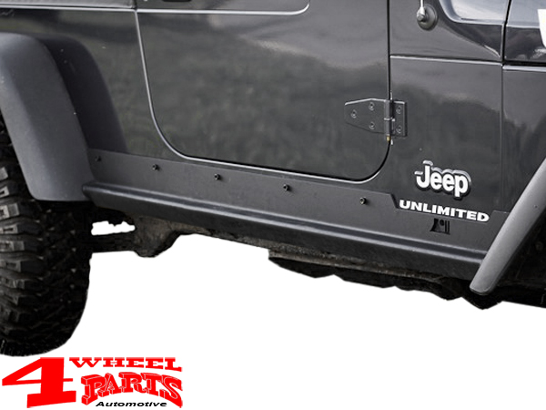 Heavy Duty Rocker panels Black Jeep Wrangler TJ Unlimited LJ year 04-06 | 4  Wheel Parts