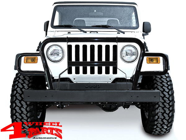 Front Brush Guard Steel Black powder coated Jeep Wrangler YJ TJ year 87-06  | 4 Wheel Parts