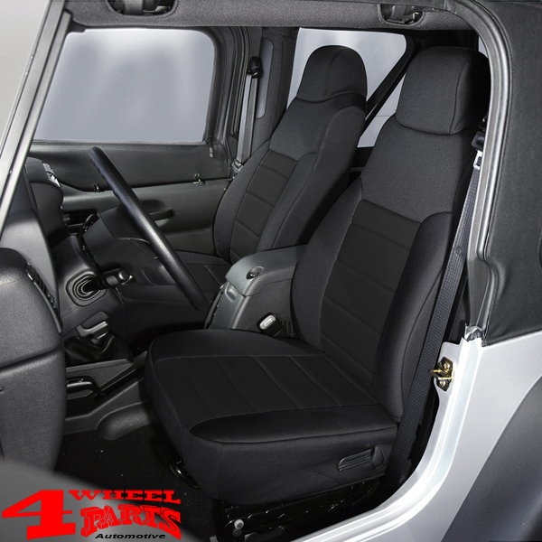 Sitzbezüge Sitzbezug Paar vorne schwarz Neopren Jeep CJ + Wrangler