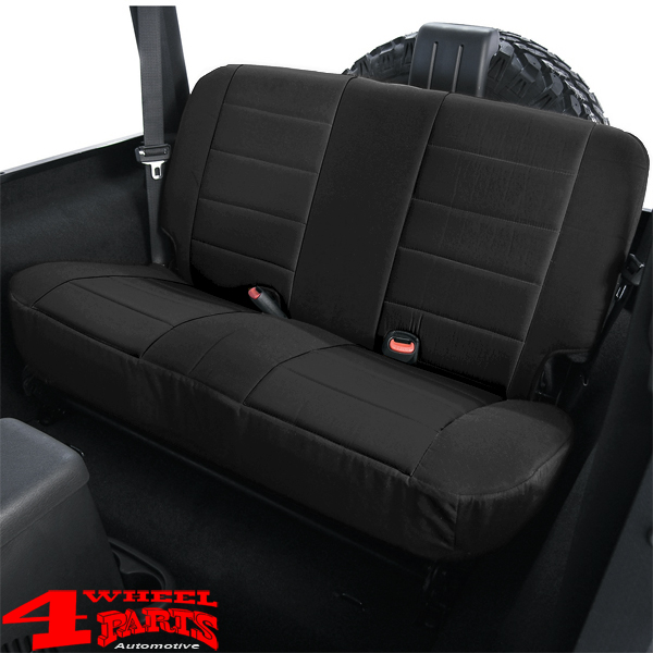 Seat Cover Neoprene Rear Black Wrangler Tj Year 03 06
