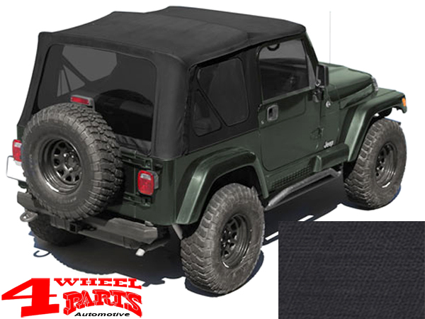 Replacement Soft Top with Door Skins and with tinted windows Black Diamond Jeep  Wrangler YJ year 88-95 | 4 Wheel Parts