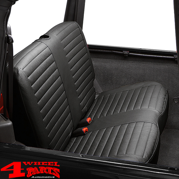 Seat Cover Rear vinyl fabric Black Denim Bestop Jeep Wrangler TJ year 97-02  | 4 Wheel Parts