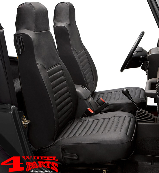 Totally Covers Fits 1997-2006 Jeep Wrangler TJ Seat Covers: Black & Charcoal 23 Colors 1998 1999 2000 2001 2002 2003 2004 2005 2-Door Complete Back Bench Full Set: Front & Rear 