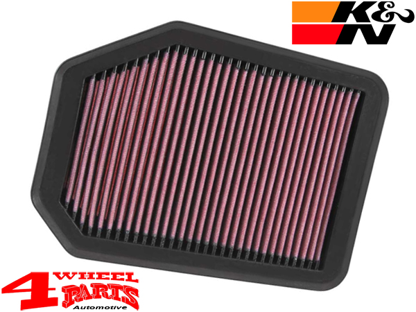 K&N Sport Textil Air Filter washable Jeep Wrangler JK year 07-18 with 2,8 L  CRD Engine | 4 Wheel Parts