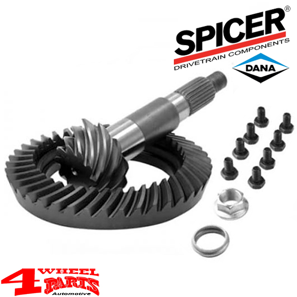 Ring & Pinion Set Differential Rear Axle Dana 35 Ratio  from Spicer Jeep  Wrangler YJ TJ + Cherokee XJ + Grand Cherokee ZJ year 84-06 | 4 Wheel Parts