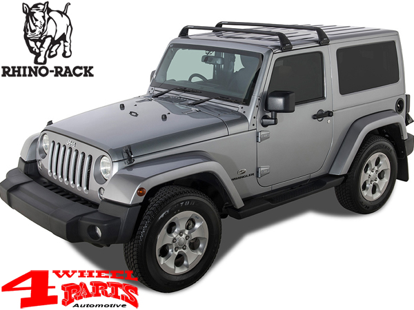 Overhead Roof Rack quick mount Bars from Rhino Rack Jeep Wrangler JK + JL  year 07-23 2-doors | 4 Wheel Parts