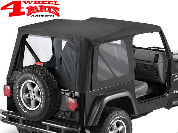 Replacement Soft Top Black Denim Bestop Jeep Wrangler TJ year 97-02 | 4  Wheel Parts