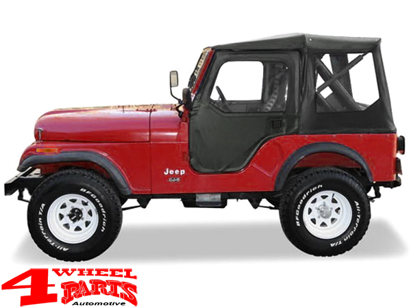 Tigertop Soft Top incl. one-piece Soft Black Cruch Jeep CJ5 76-83 | 4 Wheel