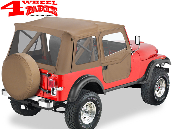 Supertop Soft Top incl. 2 pce. Soft Doors Spice Denim Jeep CJ + 