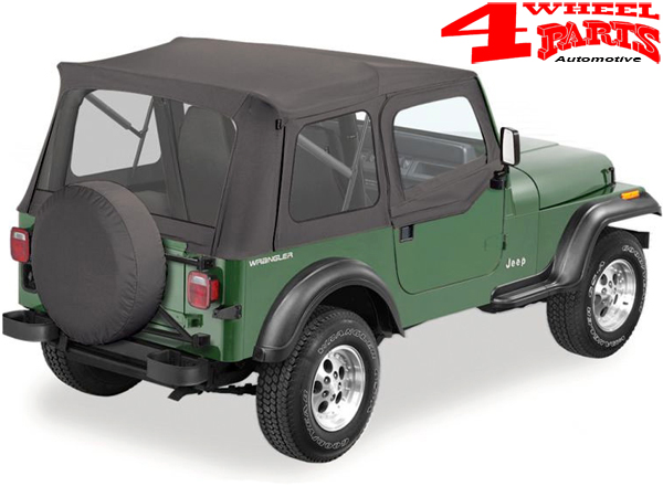 Soft Upper Doors Pair For Supertop Black Denim Bestop Jeep