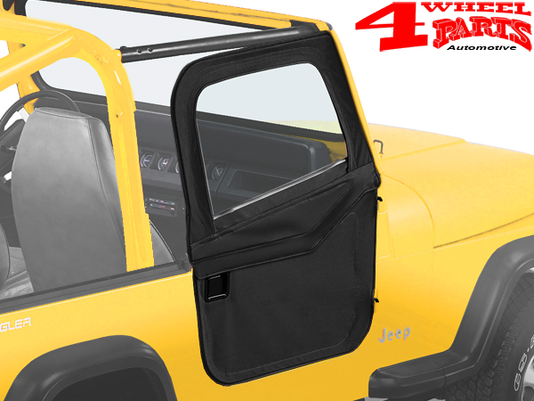 2-Piece Doors Pair Black Crush Bestop Jeep CJ + Wrangler YJ year 80-95 | 4  Wheel Parts