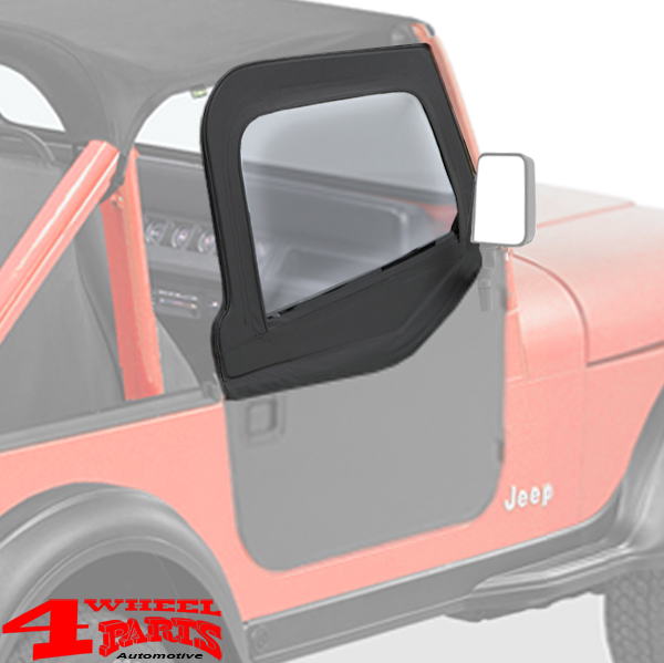Upper Doors for Element Doors Black Denim Bestop Jeep CJ + Wrangler YJ year  76-95 | 4 Wheel Parts