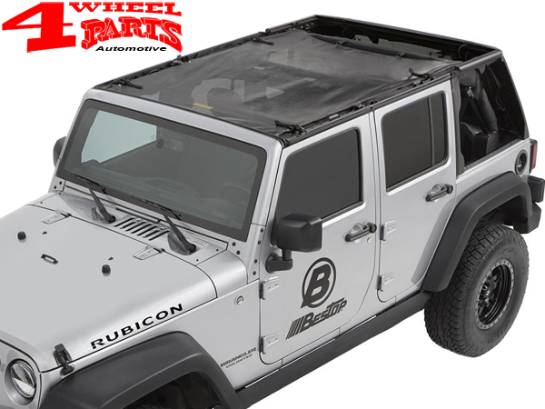 Sun Bikini Top Safari Style Mesh Bestop Jeep Wrangler JK Unlimited year 07-18  4-doors | 4 Wheel Parts