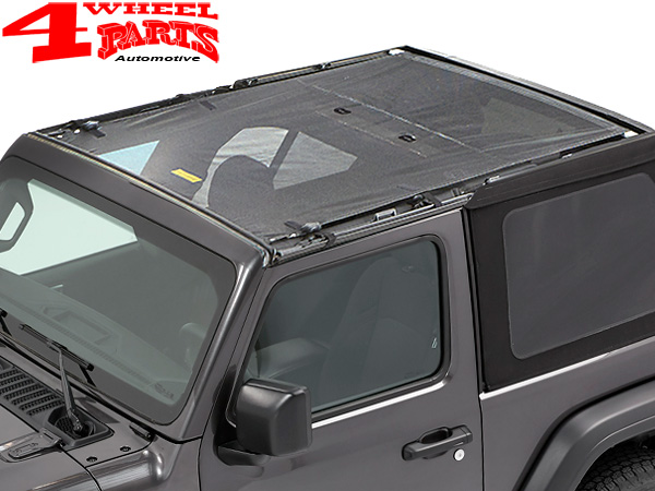 UV-Bikini-Bildschirm-Blocker für Jeep Wrangler JL JLU Unlimited 2018–2022 4-Türer,Schwarz vordere und hintere Mesh-Sonnenschutzabdeckung CKPEOR Mesh-Top-Sonnenschutz 