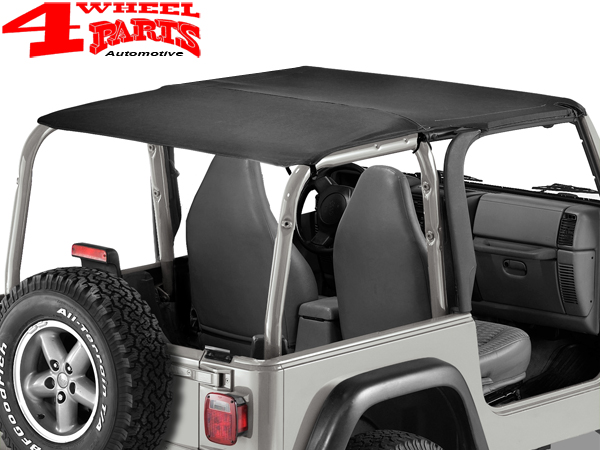 Safari Bikini Top Strapless Black Denim Bestop Jeep Wrangler TJ year 97-02  | 4 Wheel Parts