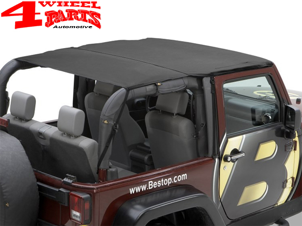 Safari Header Bikini Top Black Diamond Bestop Jeep Wrangler JK year 10-18  2-doors | 4 Wheel Parts