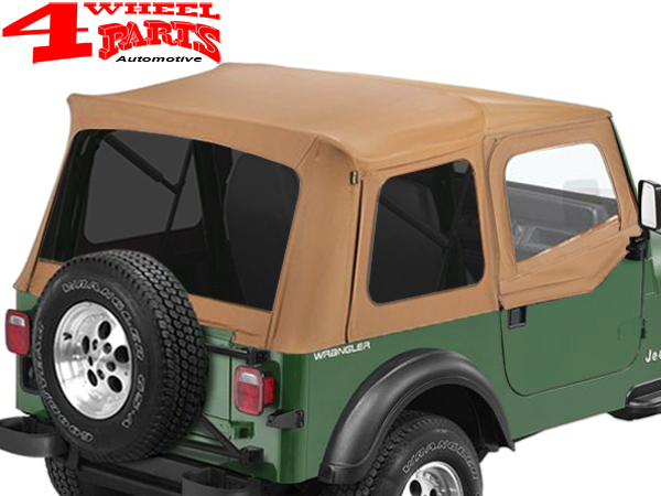 Supertop Soft Top incl. Soft Upper Doors Spice Denim with tinted Windows Jeep  Wrangler YJ year 88-95 | 4 Wheel Parts