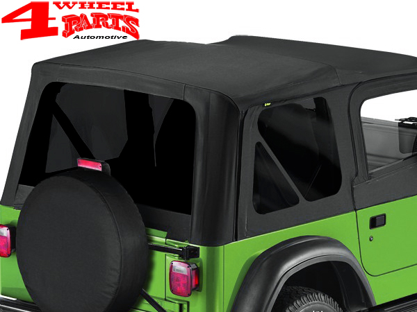 Replacement Tinted Window Kit for Factory Soft Top Black Denim Jeep  Wrangler TJ year 97-02 | 4 Wheel Parts