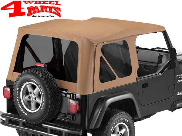 Replacement Soft Top Spice Sailcloth with tinted Windows Jeep Wrangler TJ  year 97-02 | 4 Wheel Parts