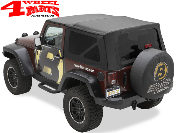 Replacement Soft Top Bestop Black Sailcloth Jeep Wrangler JK year 10-18  2-doors | 4 Wheel Parts