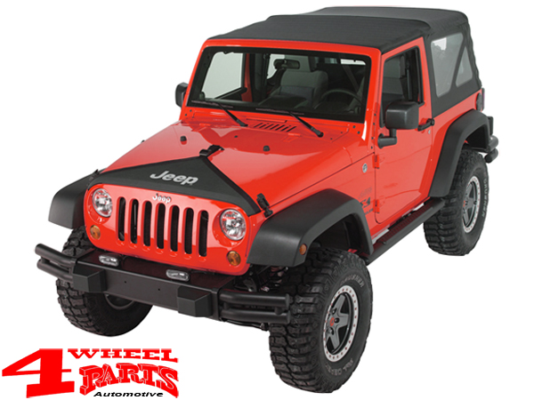 Hood Cover Le Bra Black with Jeep Logo from Mopar Jeep Wrangler JK year 07-18 | 4 Wheel Parts Hood Cover Le Bra Black with Jeep Logo from Mopar Jeep Wrangler JK year 07-18 | 4 Wheel Parts