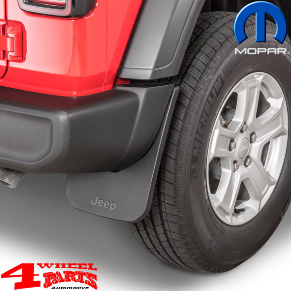 Molded Splash Guard Pair Rear from Mopar with Jeep Logo Jeep Wrangler JL year 18 24 4 Wheel Parts