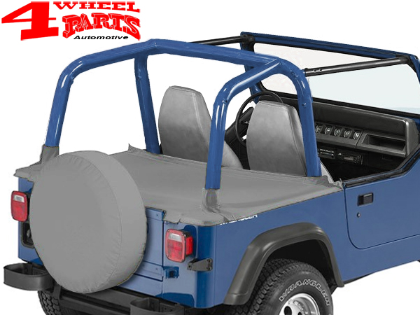 Duster Deck Cover Soft Top Model Bestop Gray Denim Softtop Jeep Wrangler YJ  year 92-95 | 4 Wheel Parts