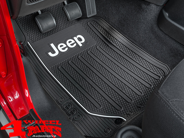 Floor Mats Elite Serie Front Black With Logo From Plasticolor Jeep