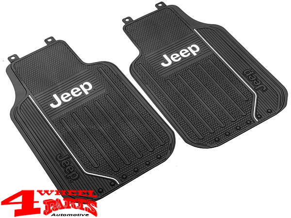 Floor Mats Elite Serie Front Black With Logo From Plasticolor Jeep