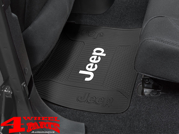 Floor Mats Elite Serie Rear Black With Logo From Plasticolor Jeep