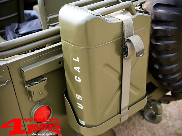 Jerry Can Carrier for 5 Gallon Containers Jeep CJ5 + CJ3B + CJ3A + CJ2A +  Willys M38A1 + MB + Ford GPW year 41-71 | 4 Wheel Parts