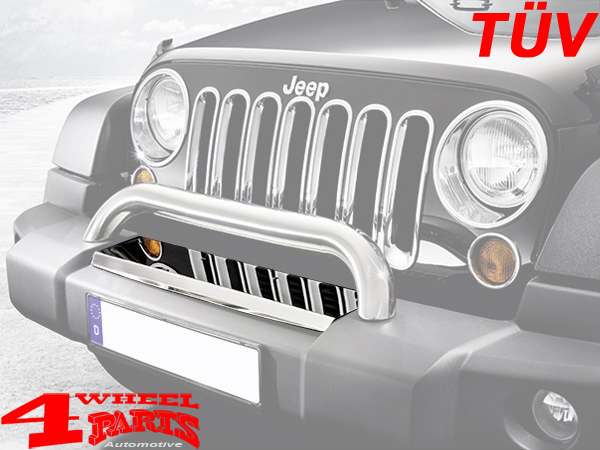 Front Bumper Cover Stainless Steel polished Jeep Wrangler JK year 07-18 | 4  Wheel Parts