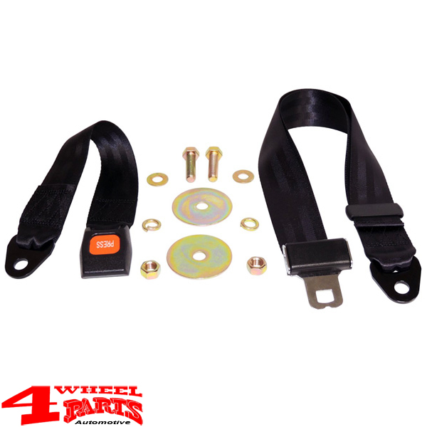 Seat Belt Rear or Front Seats Jeep Wrangler YJ + CJ5 + CJ6 + CJ3B + CJ3A +  CJ2A + Willys MB + M38A1 + M38 + Ford GPW + Station Wagon + Pick Up Truck +  Jeepster year 41-95 | 4 Wheel Parts