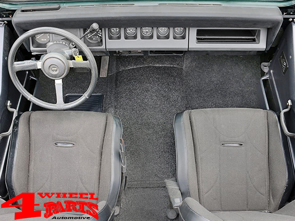 Carpet Kit Front Premium Floor Kit from BedRug Jeep CJ + Wrangler YJ year  76-95 | 4 Wheel Parts