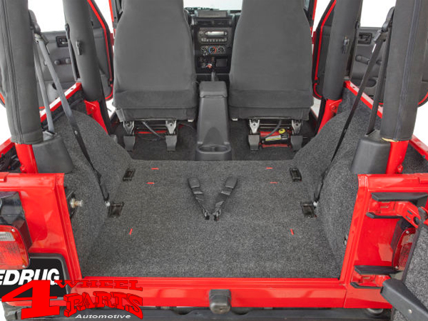 Carpet Kit Rear Premium Floor Kit from BedRug Jeep Wrangler TJ year 97-06 |  4 Wheel Parts