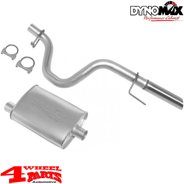 Tail Pipe Muffler Exhaust Kit Jeep Wrangler YJ year 87-95 with 2,5 + 4,0 L  4 + 6 Cyl. Engine | 4 Wheel Parts