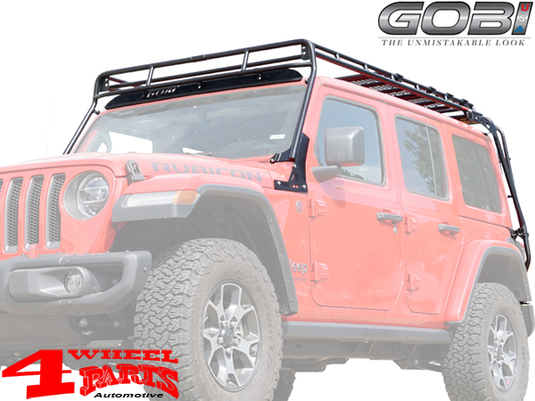 Overhead Roof Rack Stealth GOBI Jeep Jeep Wrangler JL Unlimited year 18-23  4-doors with Soft Top Roof or Sky One-Touch Power Top | 4 Wheel Parts