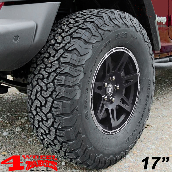 Aluminum Wheel Set W-TEC Extreme black silver 8,5x17 ET +30 