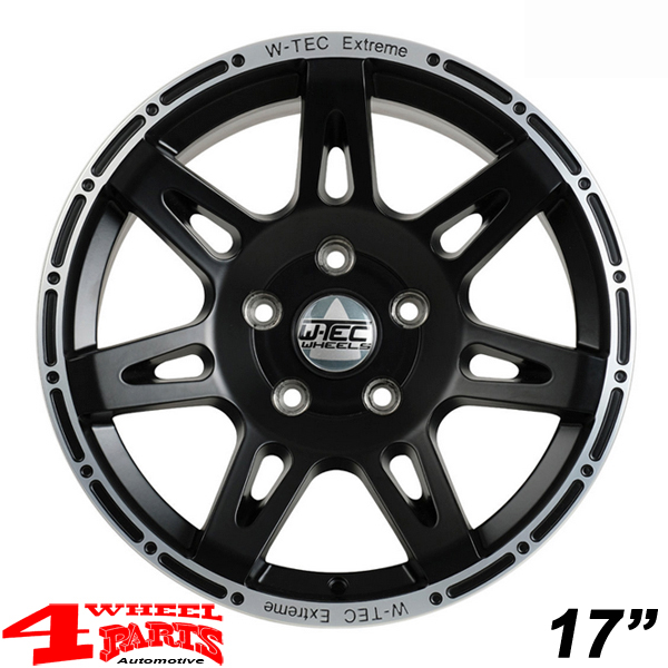 Aluminum Wheel Set W-TEC Extreme black silver 8,5x17 ET +30 