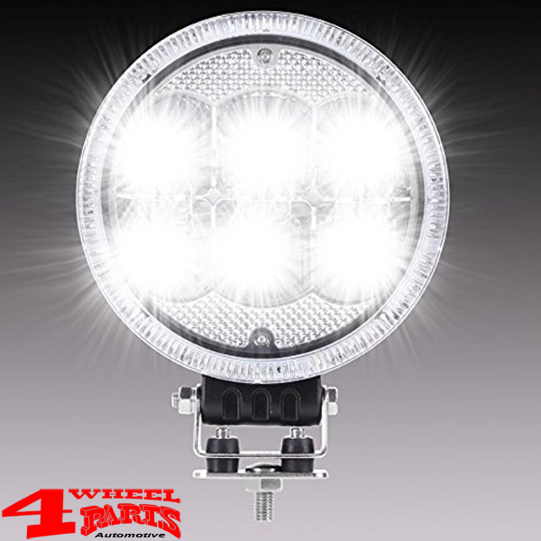 LED Zusatzscheinwerfer Raptor mit Positionslicht Aluminium schwarz Ø 178mm  12 + 24 Volt