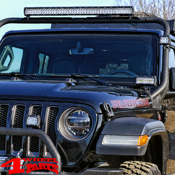 LED Balken Scheinwerfer Lightbar 7 (16,5 cm) 120 Watt 12/24 Volt Jeep  Wrangler YJ TJ JK JL + Gladiator JT